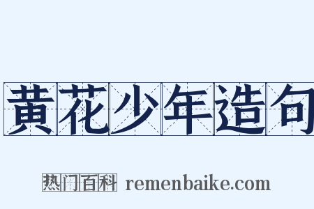黄花少年造句是什么意思的图片